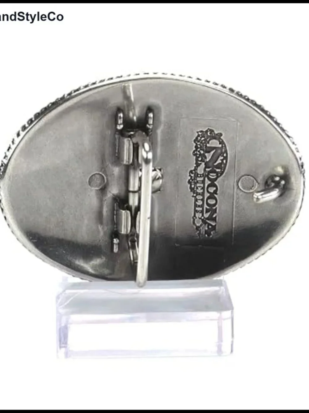 Girls Western Barrel Racer Belt Buckle with Pink Crystals